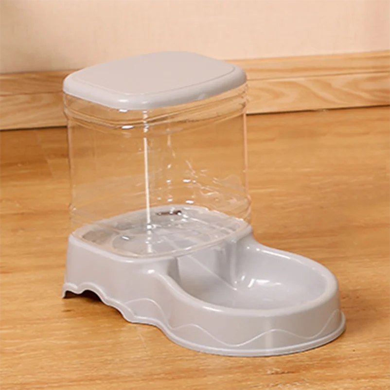Pet automatic feeder cat drinking water bowl cat bowl dog bowl 3.8L large capacity combination grain storage barrel pet supplies