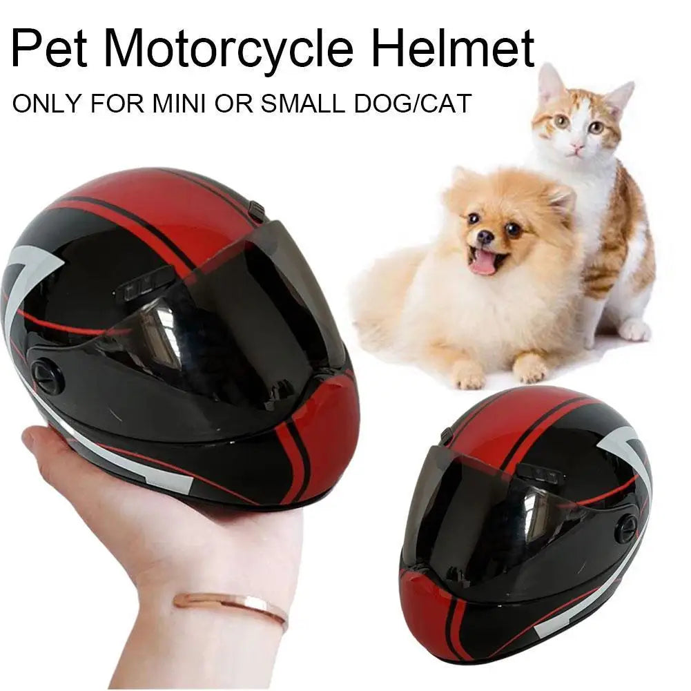 DIY Pet Helmets,Cat Helmet,Dog Helmet-Outdoor Mini Head Protecting Safe Hat,Pet Photo Props Accessorie,Mini Motorcycle Helmet
