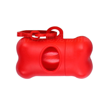 1pc Bone Shaped Bag Dispenser Disposable Pet Dog Waste Bag Holder Plastic Garbage Bag Case Carrier Disposal Poop Bag Dispenser