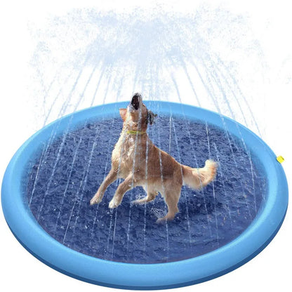 Water Playing Mat 1/1.5/1.7m Spray Pad Toy Pet Dog Swimming Pool Folding Bathing Pool Children Dog Outdoor