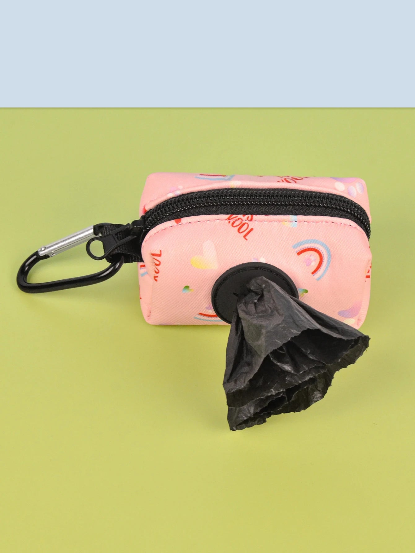 Rainbow Print Fashion Design Dog Poo Bag Holder For Dog Leash Attachment (Without Poo Bag And Leash)