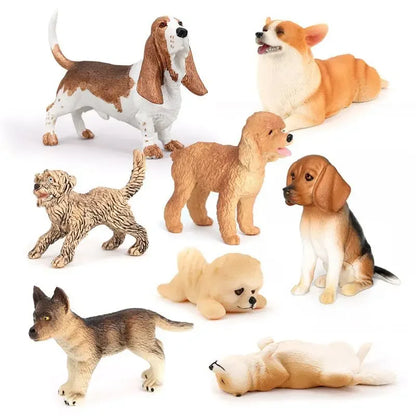 Realistic Dog Figurines for Kids - Including German Shepherd, Beagle, Teddy, Bull Terrier and More!