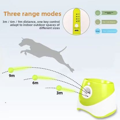 Automatic Dog Ball Launcher for Small to Medium Dogs,Tennis Launcher pet training,Indoor/Outdoor Interactive Toy