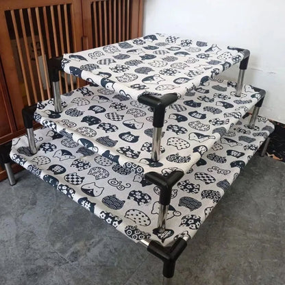 Pet Elevated Bed for Dogs bed Cat Folding Pet Camping Bed Cat House Portable Removable Four Seasons Dog Cat Bed Cats Accessories