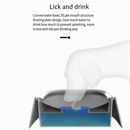 1L Dog Drinking Water Bowls 1000ml Floating Non-Wetting Mouth Cat Slow Anti-Overflow Water Feeding Dispenser Large Capacity