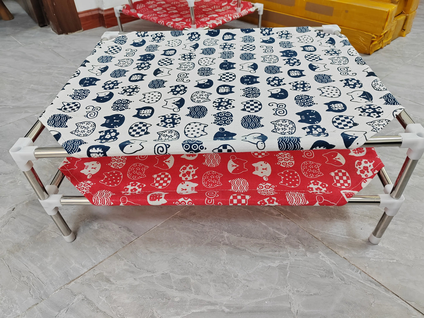 Pet Elevated Bed for Dogs bed Cat Folding Pet Camping Bed Cat House Portable Removable Four Seasons Dog Cat Bed Cats Accessories