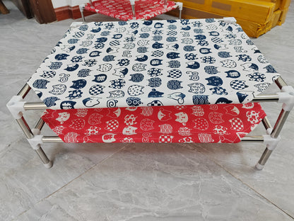 Pet Elevated Bed for Dogs bed Cat Folding Pet Camping Bed Cat House Portable Removable Four Seasons Dog Cat Bed Cats Accessories