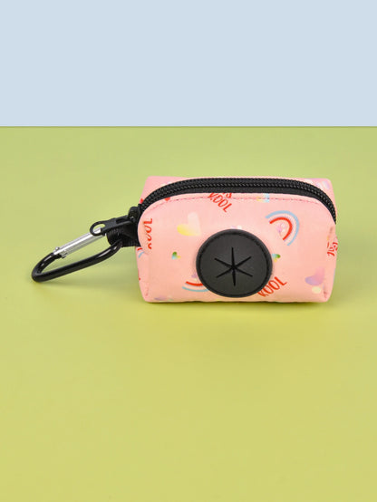 Rainbow Print Fashion Design Dog Poo Bag Holder For Dog Leash Attachment (Without Poo Bag And Leash)