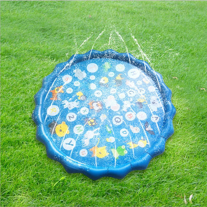 Water Playing Mat 1/1.5/1.7m Spray Pad Toy Pet Dog Swimming Pool Folding Bathing Pool Children Dog Outdoor