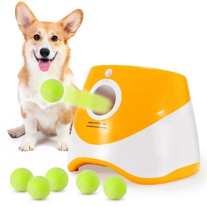 Automatic Dog Ball Launcher for Small to Medium Dogs,Tennis Launcher pet training,Indoor/Outdoor Interactive Toy