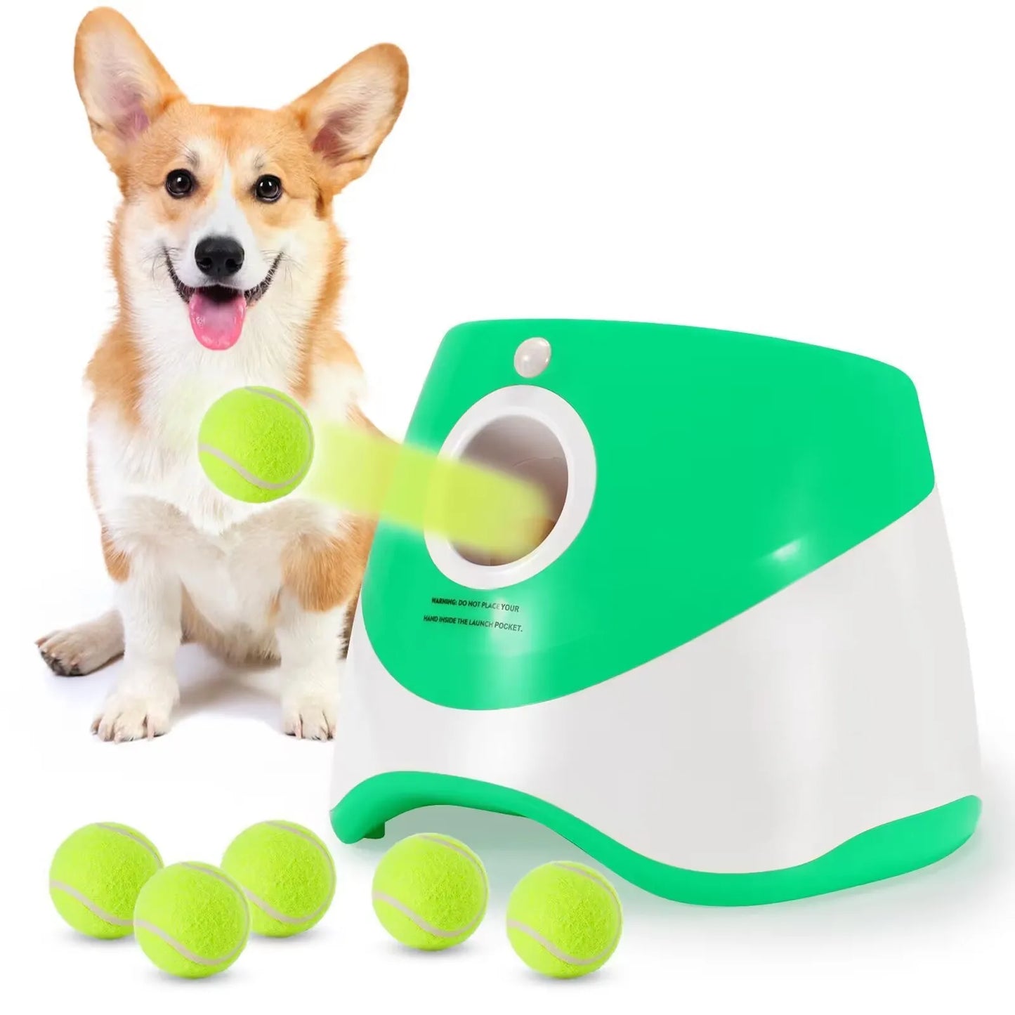 Automatic Dog Ball Launcher for Small to Medium Dogs,Tennis Launcher pet training,Indoor/Outdoor Interactive Toy
