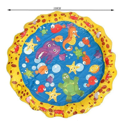 Water Playing Mat 1/1.5/1.7m Spray Pad Toy Pet Dog Swimming Pool Folding Bathing Pool Children Dog Outdoor