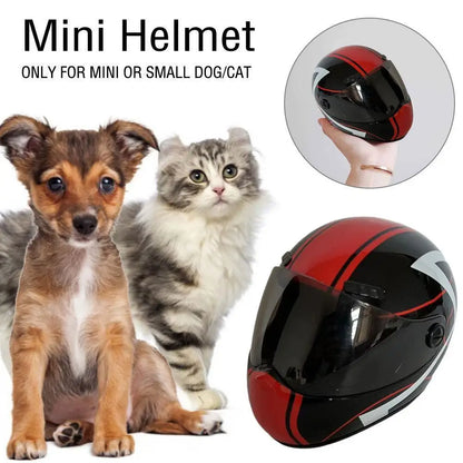 DIY Pet Helmets,Cat Helmet,Dog Helmet-Outdoor Mini Head Protecting Safe Hat,Pet Photo Props Accessorie,Mini Motorcycle Helmet