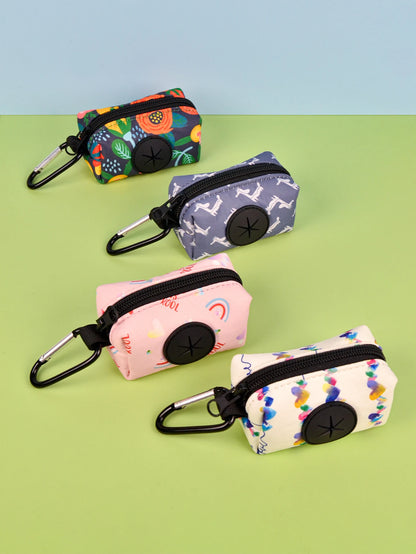 Rainbow Print Fashion Design Dog Poo Bag Holder For Dog Leash Attachment (Without Poo Bag And Leash)