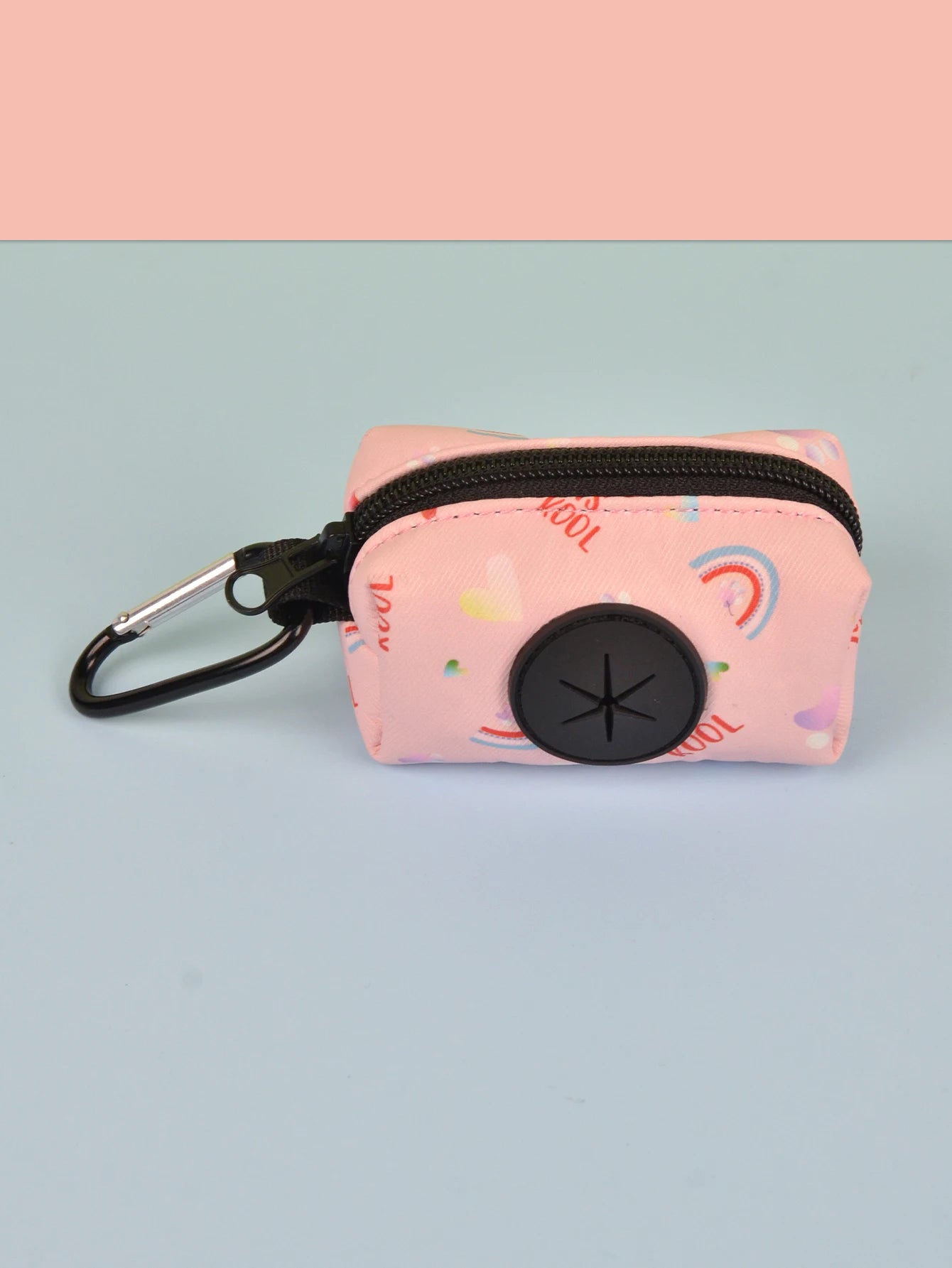 Rainbow Print Fashion Design Dog Poo Bag Holder For Dog Leash Attachment (Without Poo Bag And Leash)