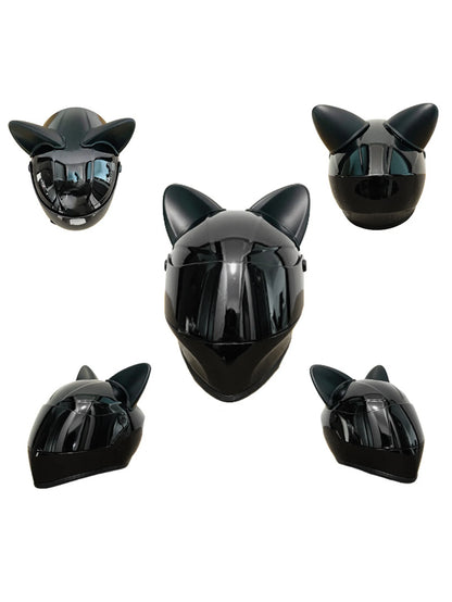 Pet Motorcycle Full Face Helmet with Anti-Detachment Safety Buckle Miniature Riding Helmet for Cats and Dogs Fan Favorite Gift