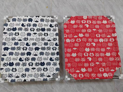 Pet Elevated Bed for Dogs bed Cat Folding Pet Camping Bed Cat House Portable Removable Four Seasons Dog Cat Bed Cats Accessories